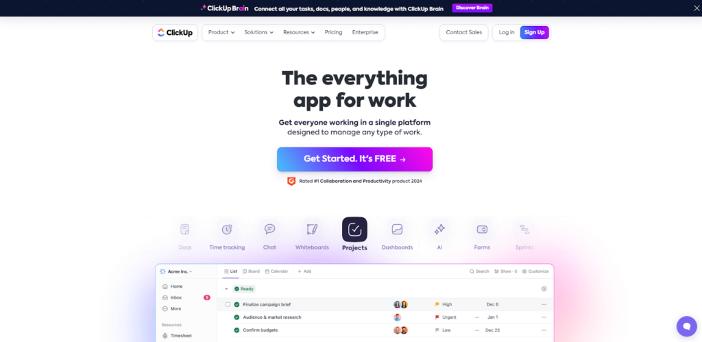 Click Up ClickUp the Best Project Management Software for Digital Agencies