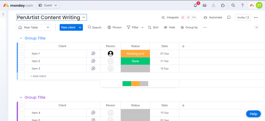 Monday- Client Portal Monday- Client Portal