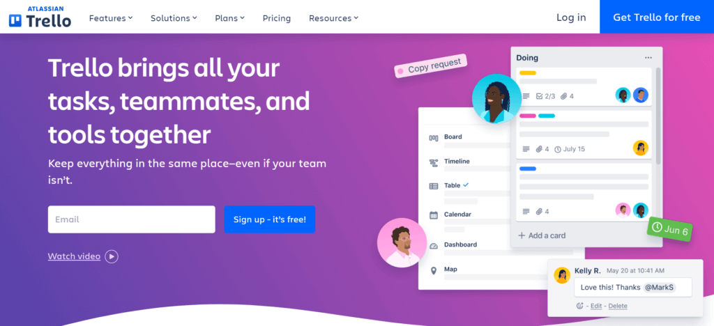 Trello - project management software