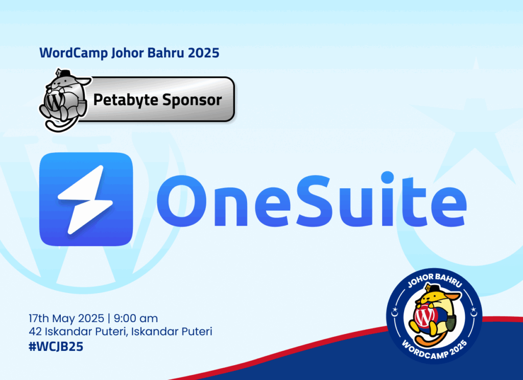 onesuite sponsoring wordcamp jb